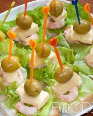 Канапе с креветками
