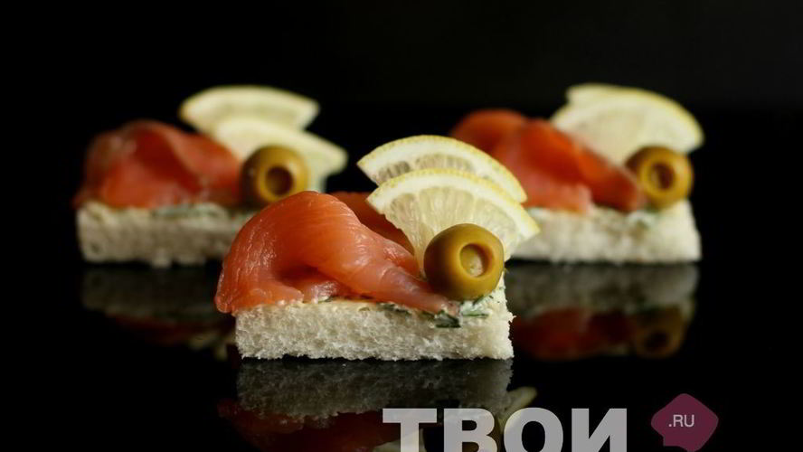 Рецепт канапе с семгой