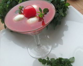 Капрезе в бокале