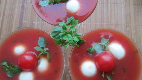 капрезе в бокале