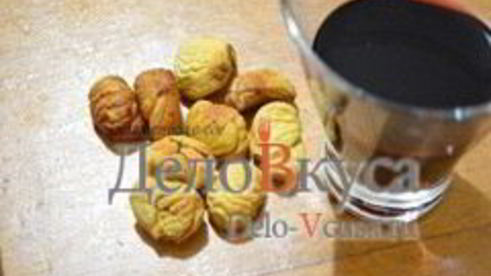 каштаны печеные в духовке с красным вином