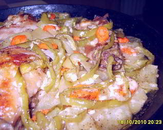 Курочка маринованная медом и запеченая в фольге