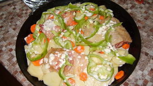 курочка маринованная медом и запеченая в фольге