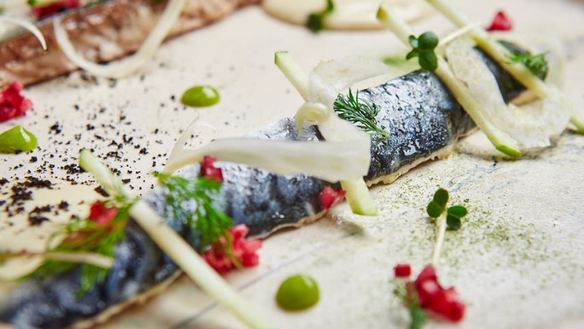 Рецепт Маринованной скумбрии, картофель, фенхель