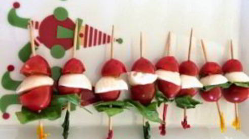 новогодняя закуска капрезе