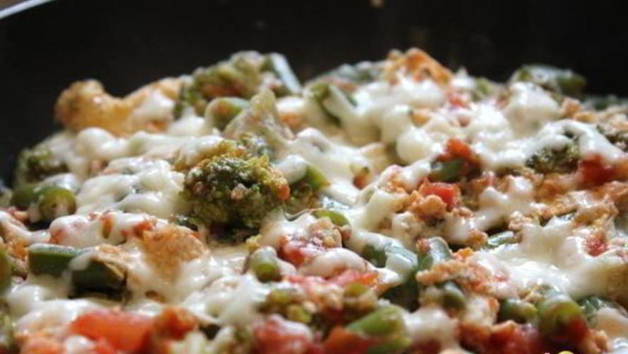 Рецепт белкового омлета с брокколи и фасолью