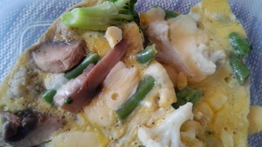 Рецепт фриттаты с грибами и цветной капустой