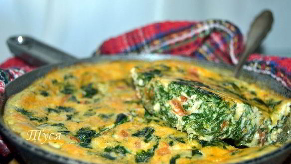 Рецепт Фриттаты с сыром и шпинатом