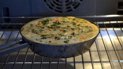 фриттата с сыром и шпинатом