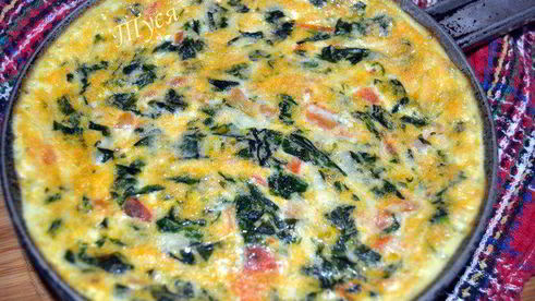 фриттата с сыром и шпинатом