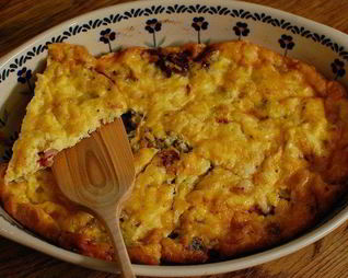 Фриттата с сыром, тимьяном и вялеными помидорами