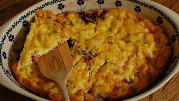 Рецепт Фриттаты с сыром, тимьяном и вялеными помидорами