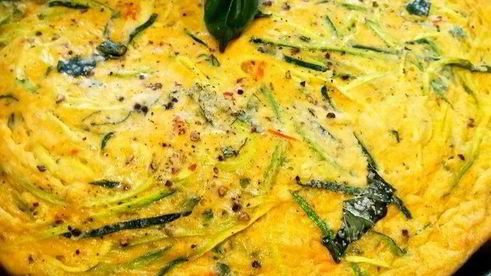 фриттата со спагетти из цукини