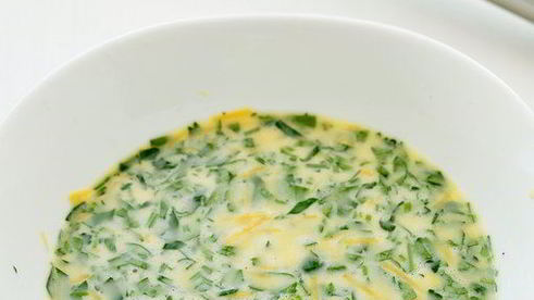 омлет с беконом в порционных формочках