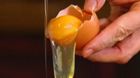 омлет с грибами, руколой и голубым сыром