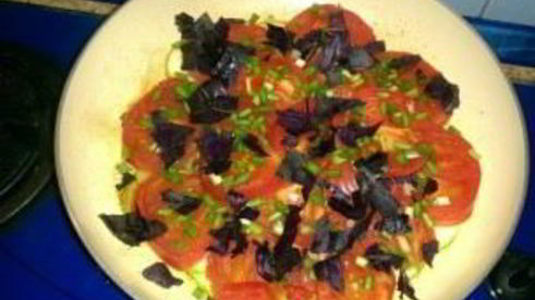 омлет с кабачками и помидорами