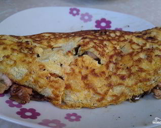 Омлет с лососем