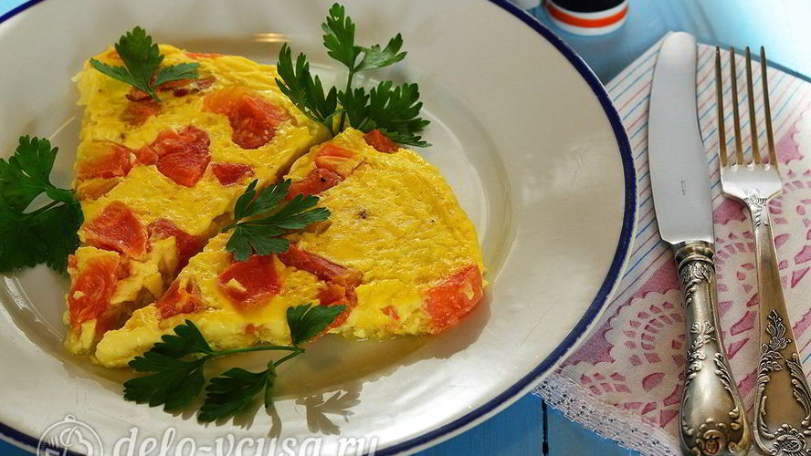 Рецепт омлета с овощами в духовке