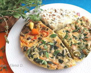 Омлет с овощами Времена года