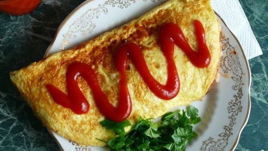 Рецепт омлета с рисом