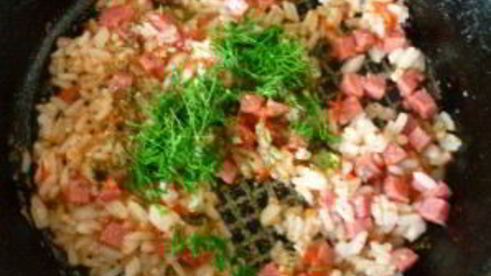 омлет с рисом