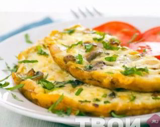 Омлет с шампиньонами