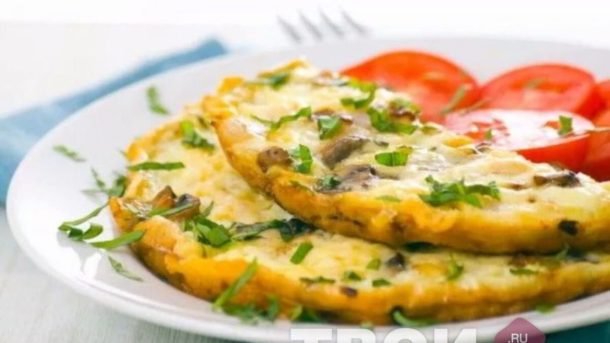 Рецепт омлета с шампиньонами