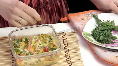 омлет с сыром и помидорами в микроволновке