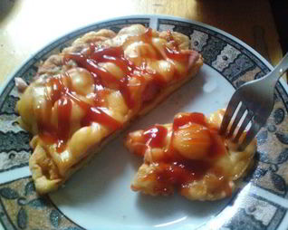 Омлет с сыром и сосисками