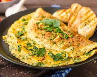 Омлет с сыром и зеленью