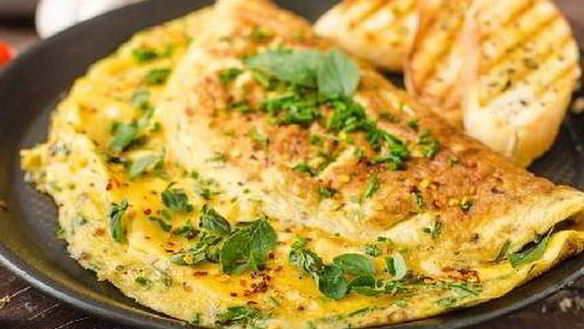 Рецепт Омлета с сыром и зеленью