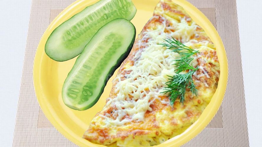 Рецепт омлета с сыром в микроволновке