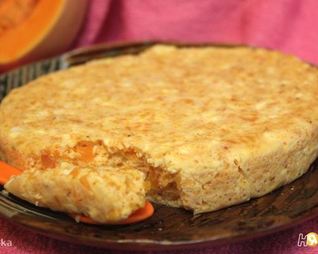 Омлет с тыквой и творогом на пару