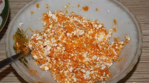 омлет с тыквой и творогом на пару