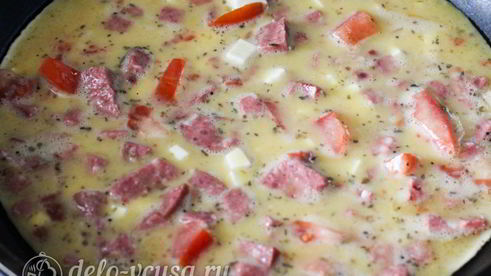 омлет с ветчиной и сыром