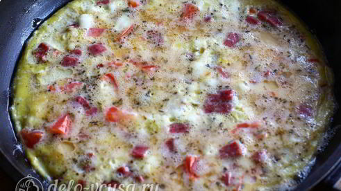 омлет с ветчиной и сыром