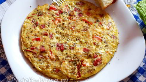 омлет с ветчиной и сыром