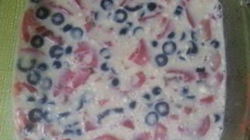 омлет в духовке с мукой