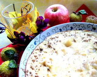 Сладкий яблочный омлет