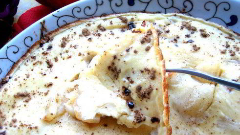 сладкий яблочный омлет