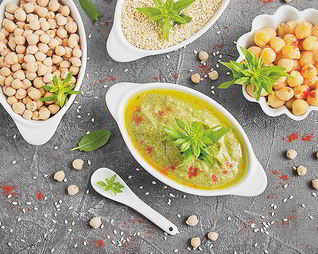 Паштет из нута со шпинатом