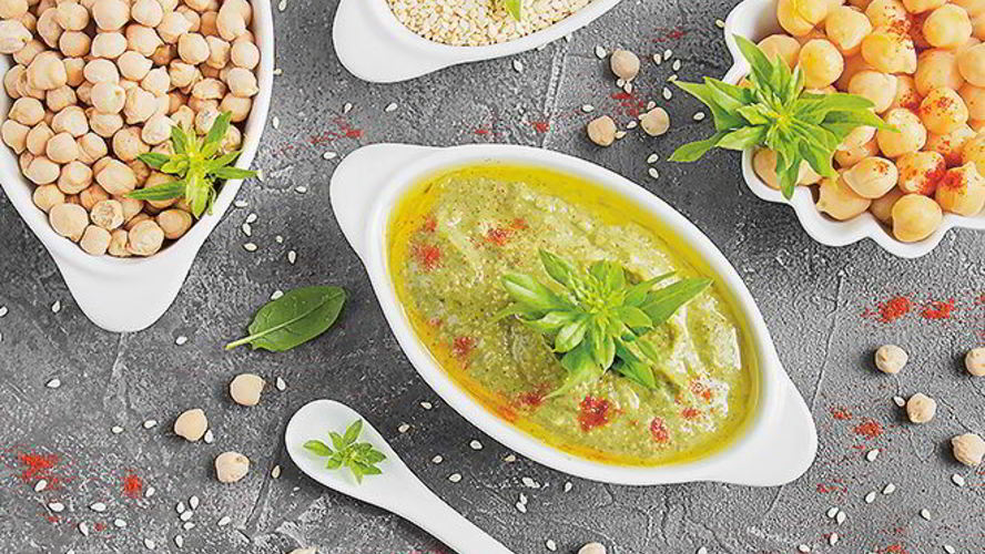 Рецепт паштета из нута со шпинатом