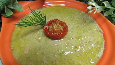 паштет из печени трески с зеленым горошком