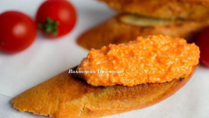 Рецепт паштета из сыра и томатов