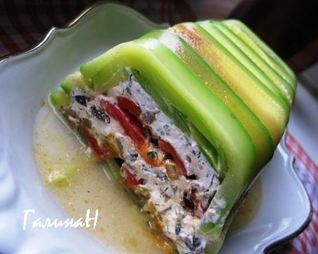 Творожный паштет с жареными перцами