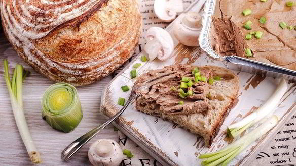 Рецепт Запеченного печеночного паштета с грибами