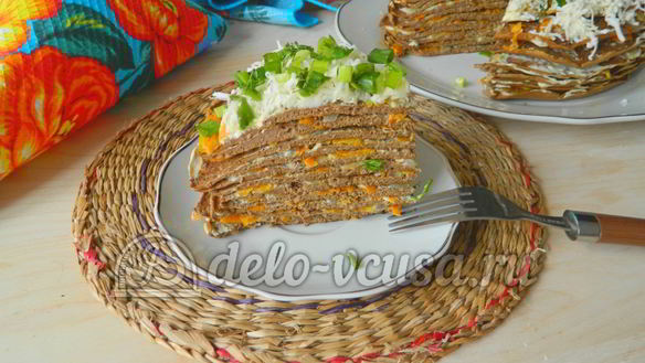 Рецепт Печеночного торта из свиной печени