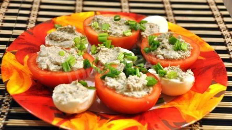 Рецепт помидоров фаршированных грибами