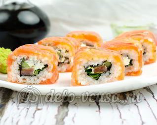 Домашние роллы Филадельфия