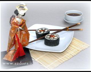 Фальшивые суши-роллы с курицей